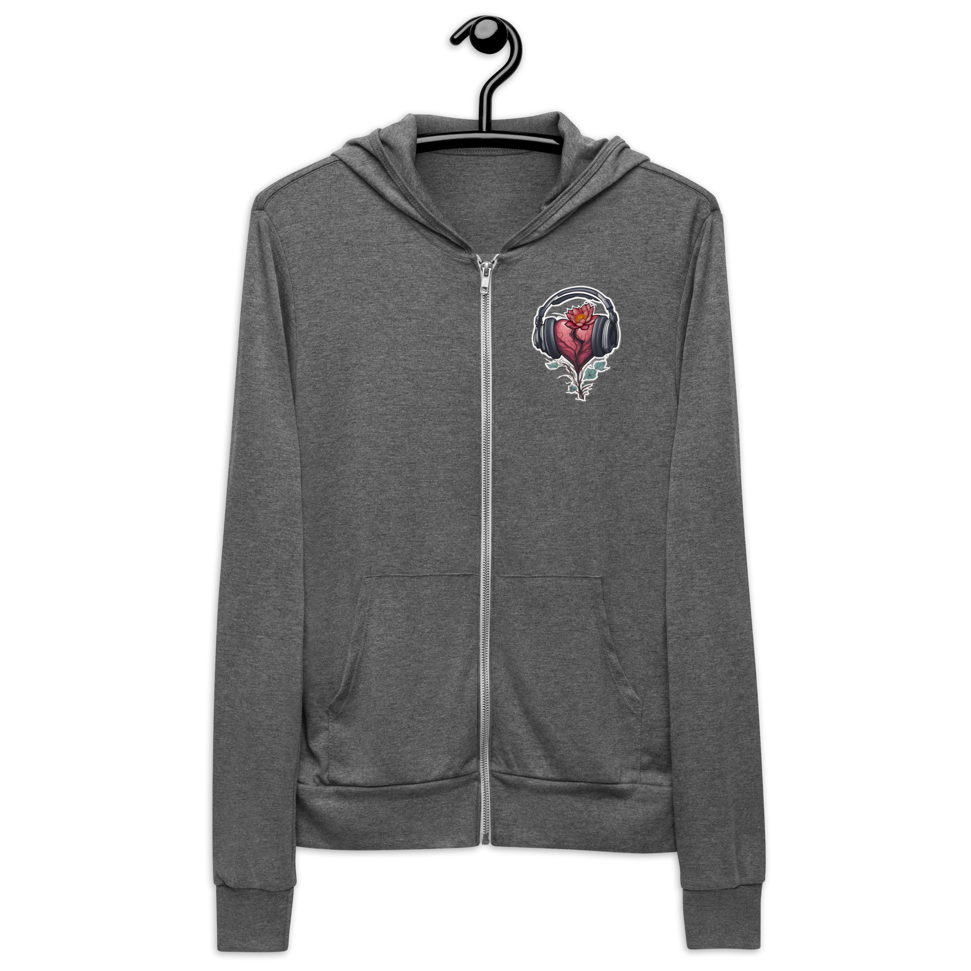 Unisex Heart Bloom zip hoodie – Pacific Vibration Store