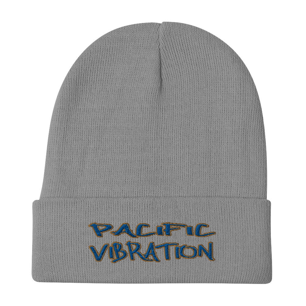 Embroidered Grey Beanie