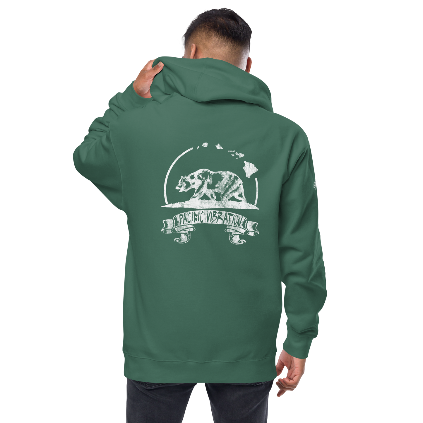 Faded Bear - Unisex fleece zip up hoodie