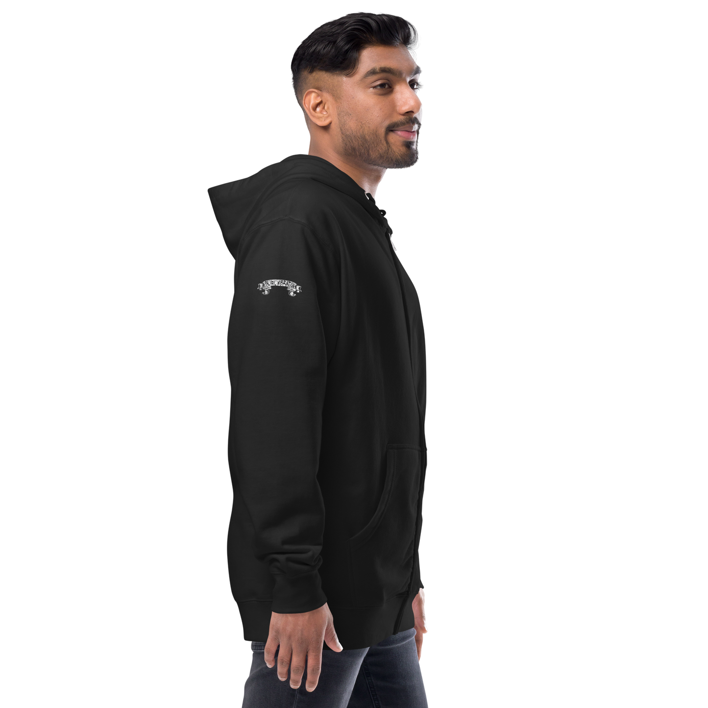 Faded Bear - Unisex fleece zip up hoodie