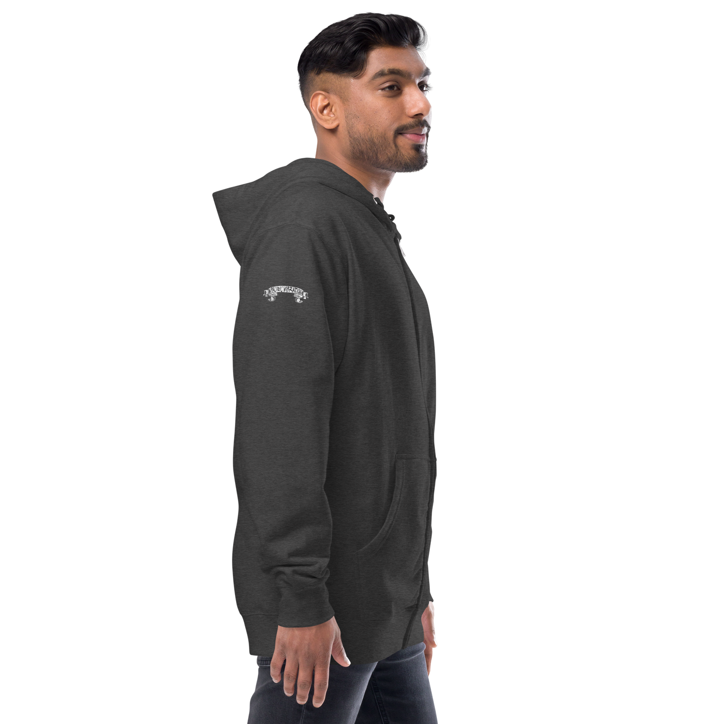Faded Bear - Unisex fleece zip up hoodie