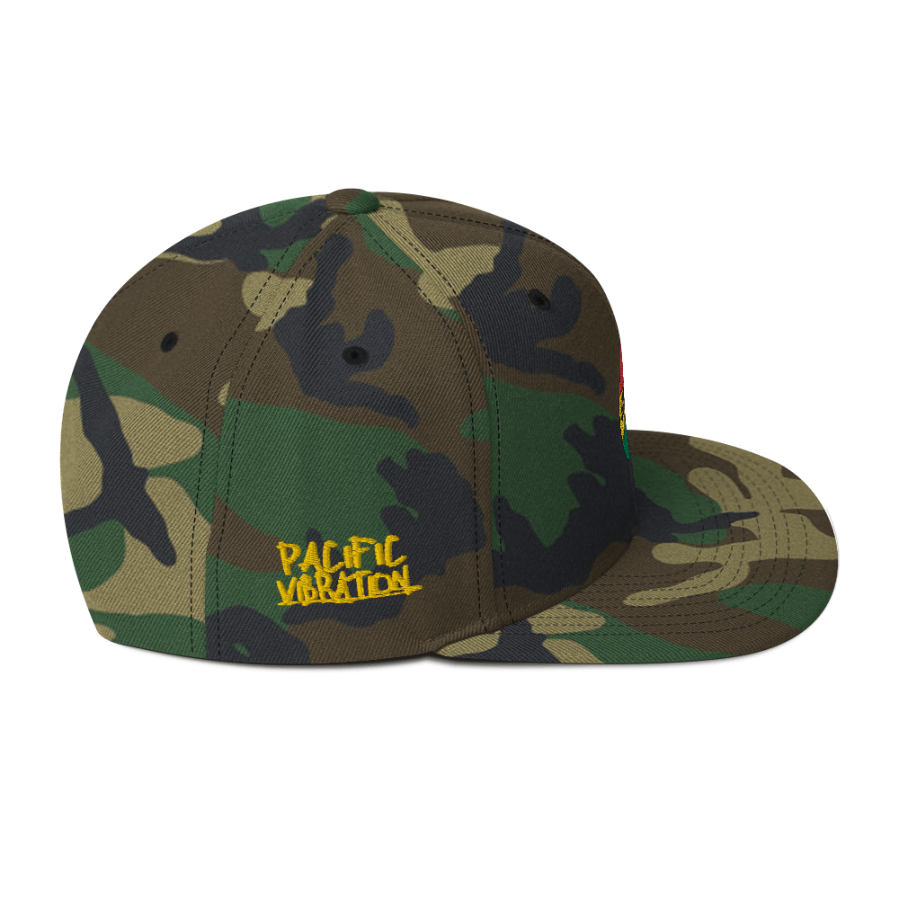 Bear - Embroidered Camo Snapback Hat