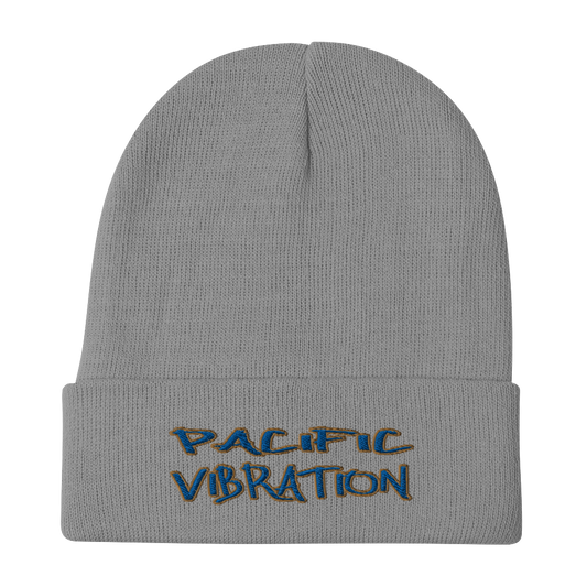 Embroidered Grey Beanie