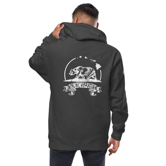 Faded Bear - Unisex fleece zip up hoodie