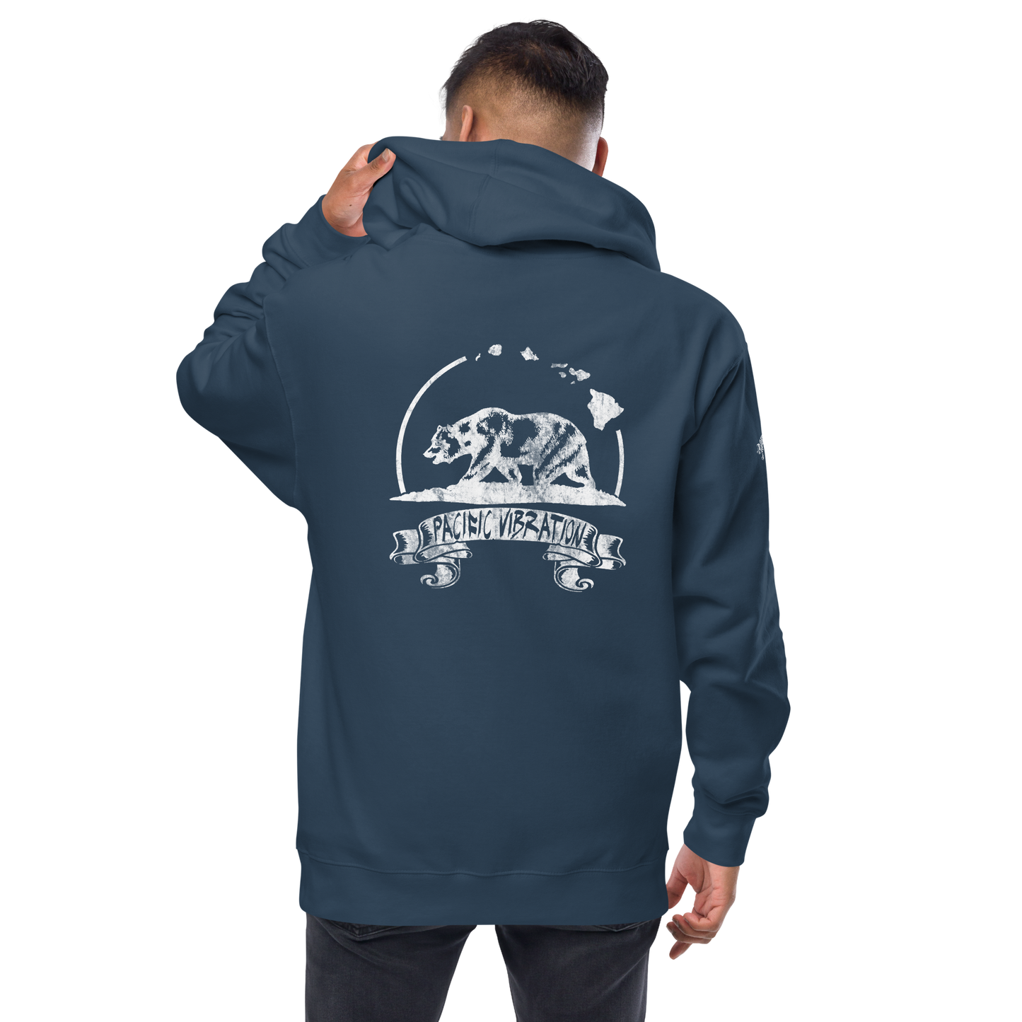 Faded Bear - Unisex fleece zip up hoodie